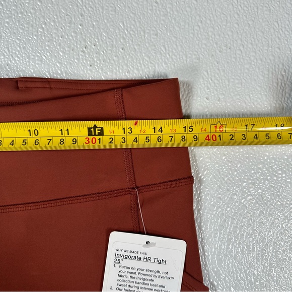 NWT Lululemon Invigorate High-Rise Tight 25" Dark Terracotta W5CQFS Size 10 - Picture 13 of 14